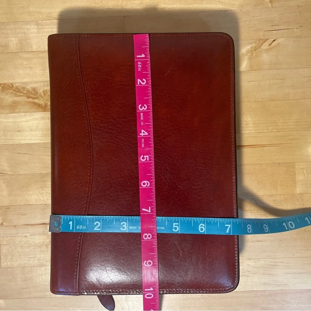 Scully Vintage Burgundy Leather 3 Rings Binder/Planner